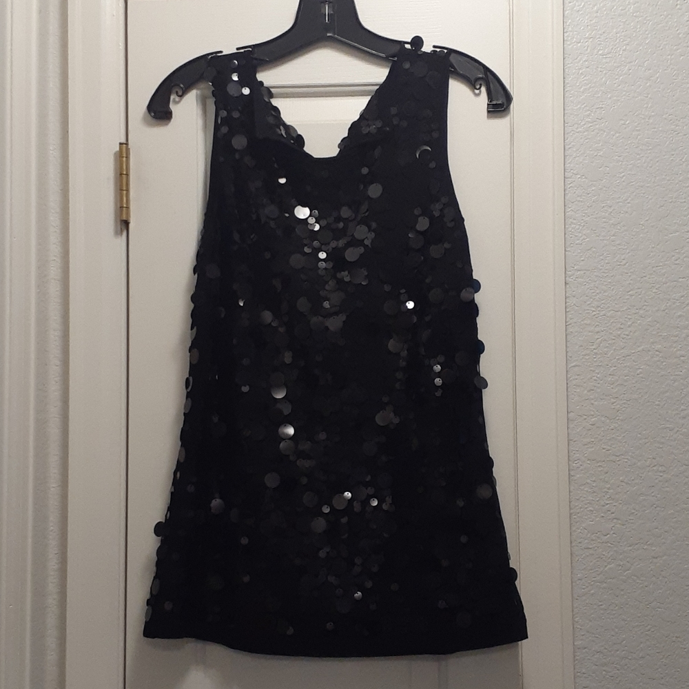 INC Black Sequins Tunic Top New w/o tags